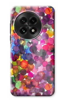 Overlappende waterverfstippen