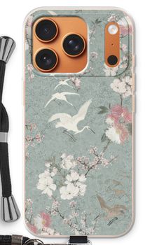 Japanese crane birds blossom