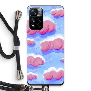 Roze wolken met vogels