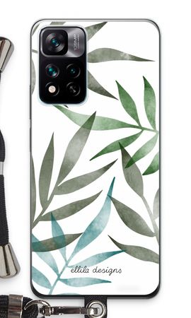 Tropical watercolor leaves