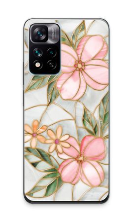 Orange stained glass flower