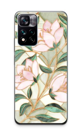 Orange stained glass flower