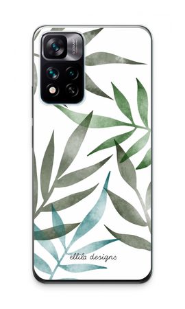 Tropical watercolor leaves