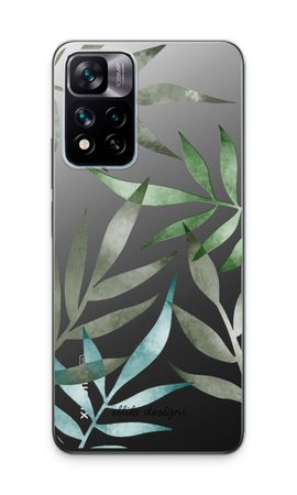 Tropical watercolor leaves