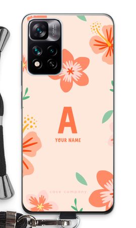 Tropical Pink Flowers Monogram