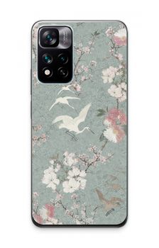 Japanese crane birds blossom