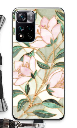 Fleur en vitrail orange