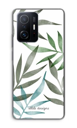 Tropical watercolor leaves