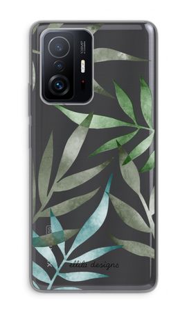 Tropical watercolor leaves