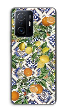 Blue tiles, lemons and oranges