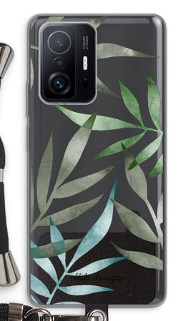 Tropical watercolor leaves