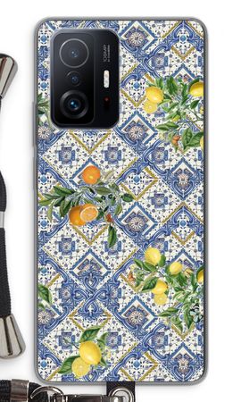 Blue tiles, lemons and oranges - small