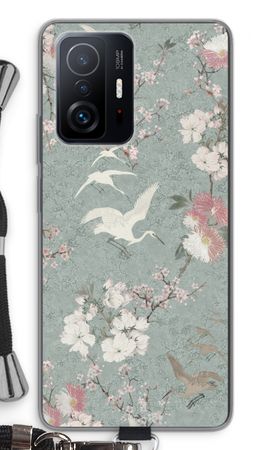 Japanese crane birds blossom