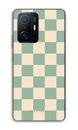 Checkered Mint, Xiaomi 11T Pro soft hoesje