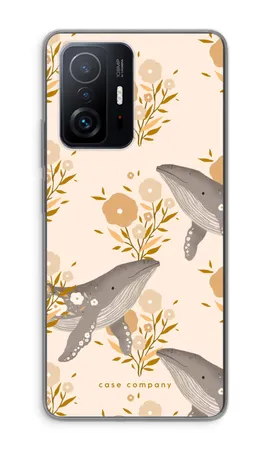 Floral Whales, Xiaomi 11T Pro soft hoesje
