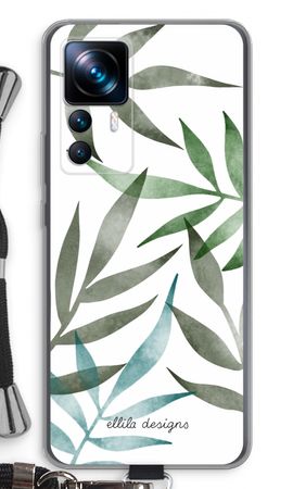 Tropical watercolor leaves