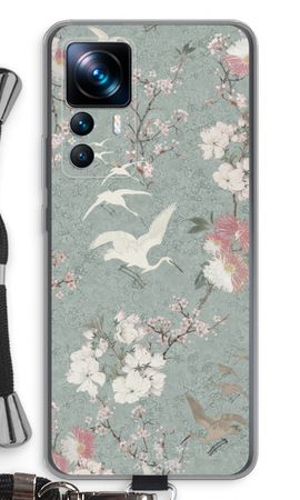 Japanese crane birds blossom