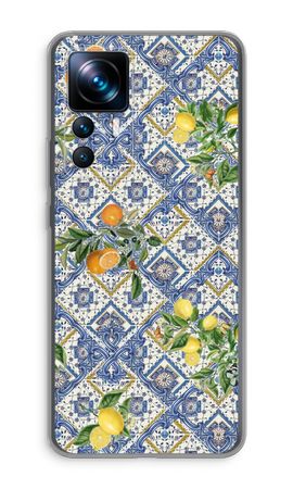 Blue tiles, lemons and oranges - small