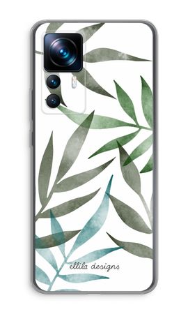 Tropical watercolor leaves