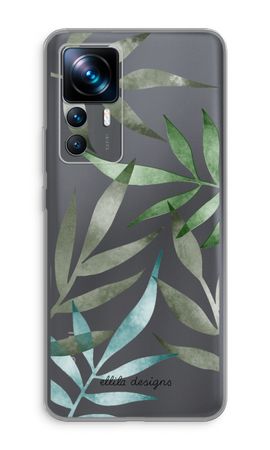 Tropical watercolor leaves