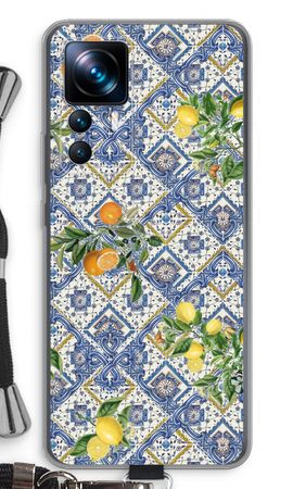 Blue tiles, lemons and oranges - small