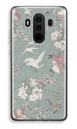 Japanese crane birds blossom