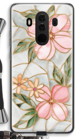 Orange stained glass flower