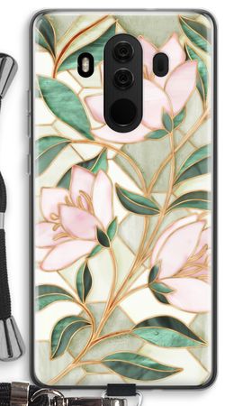 Orange stained glass flower