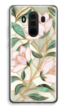 Orange stained glass flower