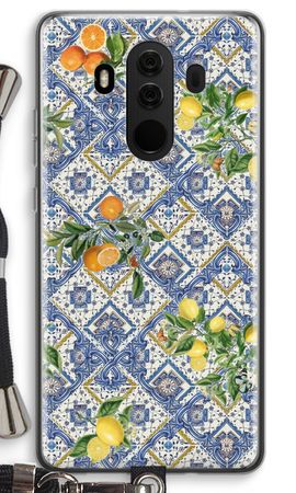 Blue tiles, lemons and oranges - small