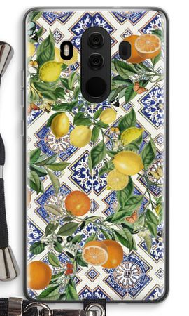 Blue tiles, lemons and oranges