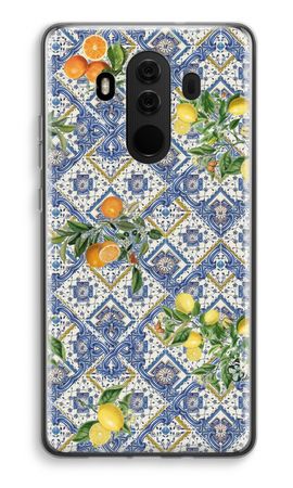 Blue tiles, lemons and oranges - small