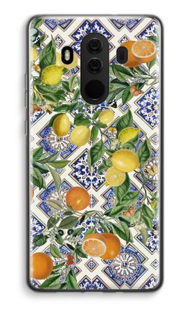Blue tiles, lemons and oranges