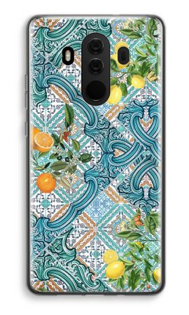 Blue tiles, lemons and oranges