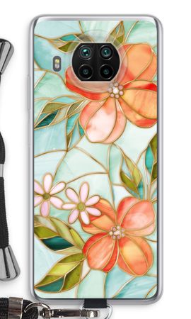 Orange stained glass flower