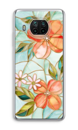 Orange stained glass flower