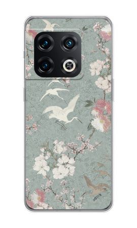 Japanese crane birds blossom