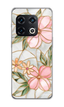 Orange stained glass flower