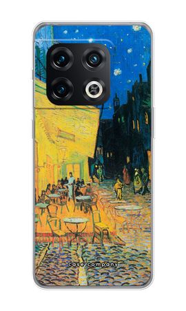 Caféterrassen på kvällen