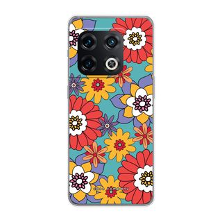 Retro Blumen - Blau