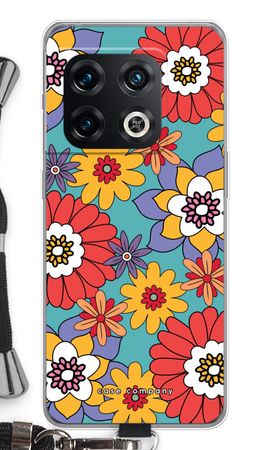 Fleurs rétro - Bleu