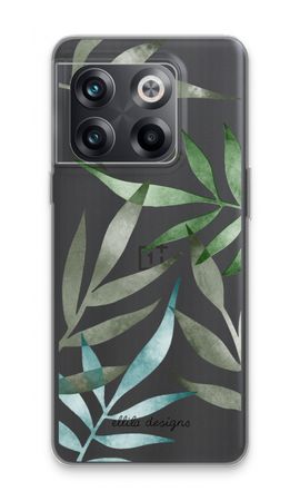 Tropical watercolor leaves