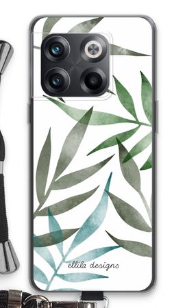 Tropical watercolor leaves