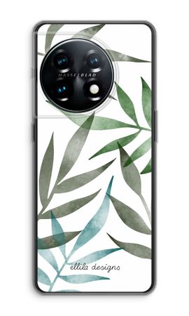 Tropical watercolor leaves