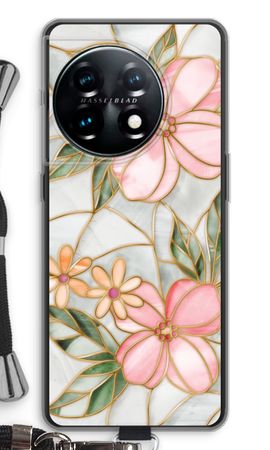 Orange stained glass flower