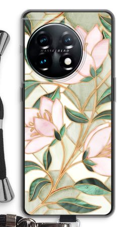 Orange stained glass flower