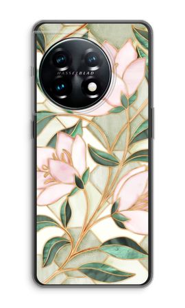 Orange stained glass flower