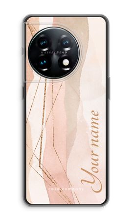 Gold Lines Namecase - Blush