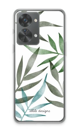 Tropical watercolor leaves