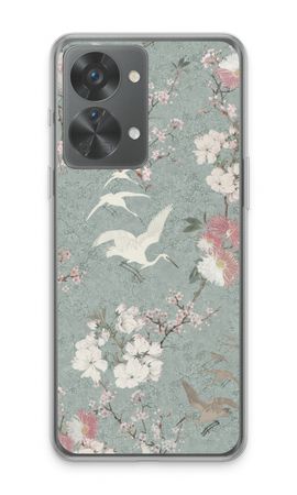 Japanese crane birds blossom
